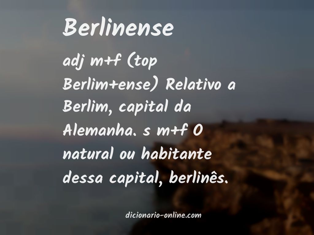 Significado de berlinense