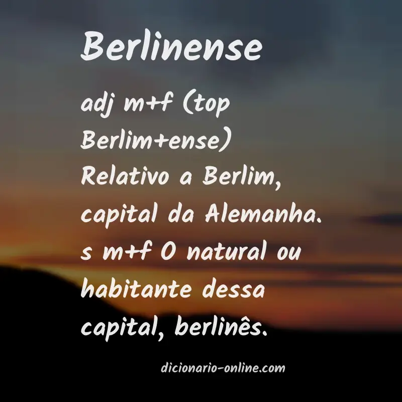 Significado de berlinense