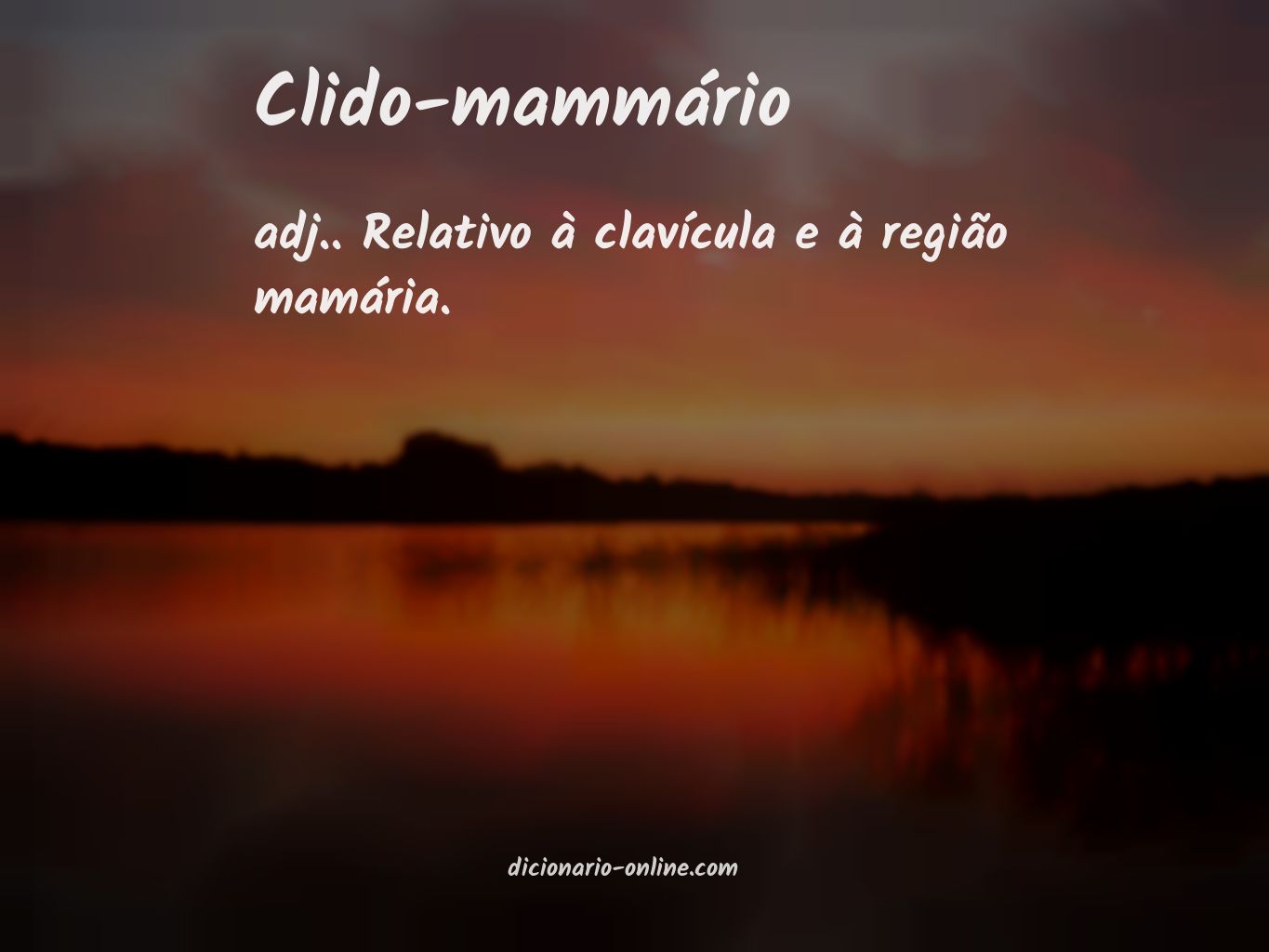 Significado de clido-mammário