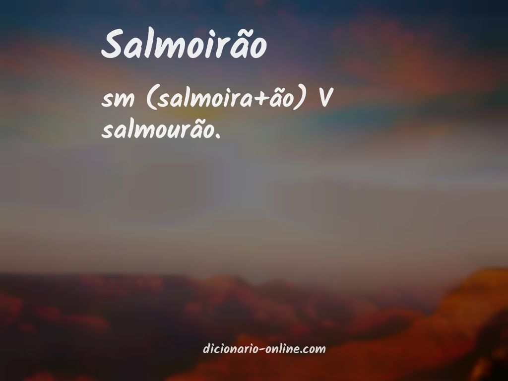 Significado de salmoirão