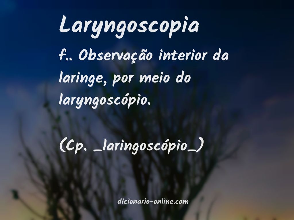 Significado de laryngoscopia
