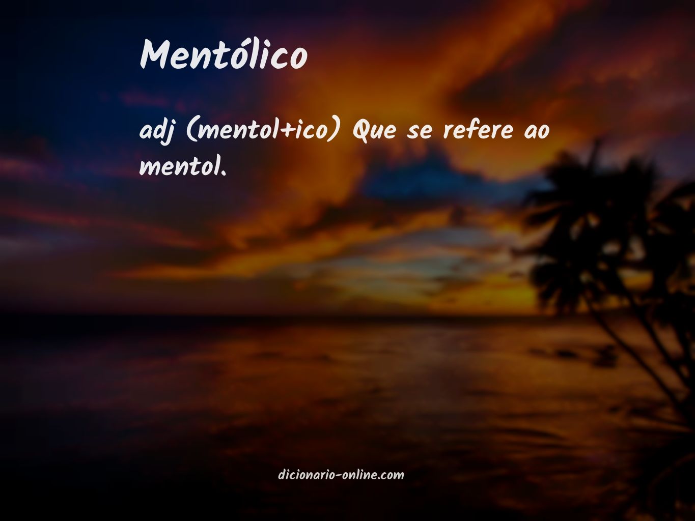 Significado de mentólico