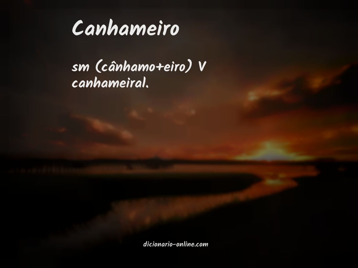 Significado de canhameiro