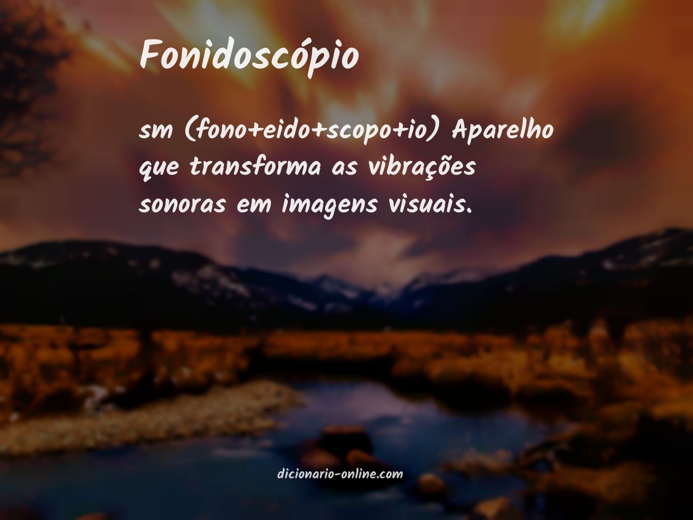 Significado de fonidoscópio