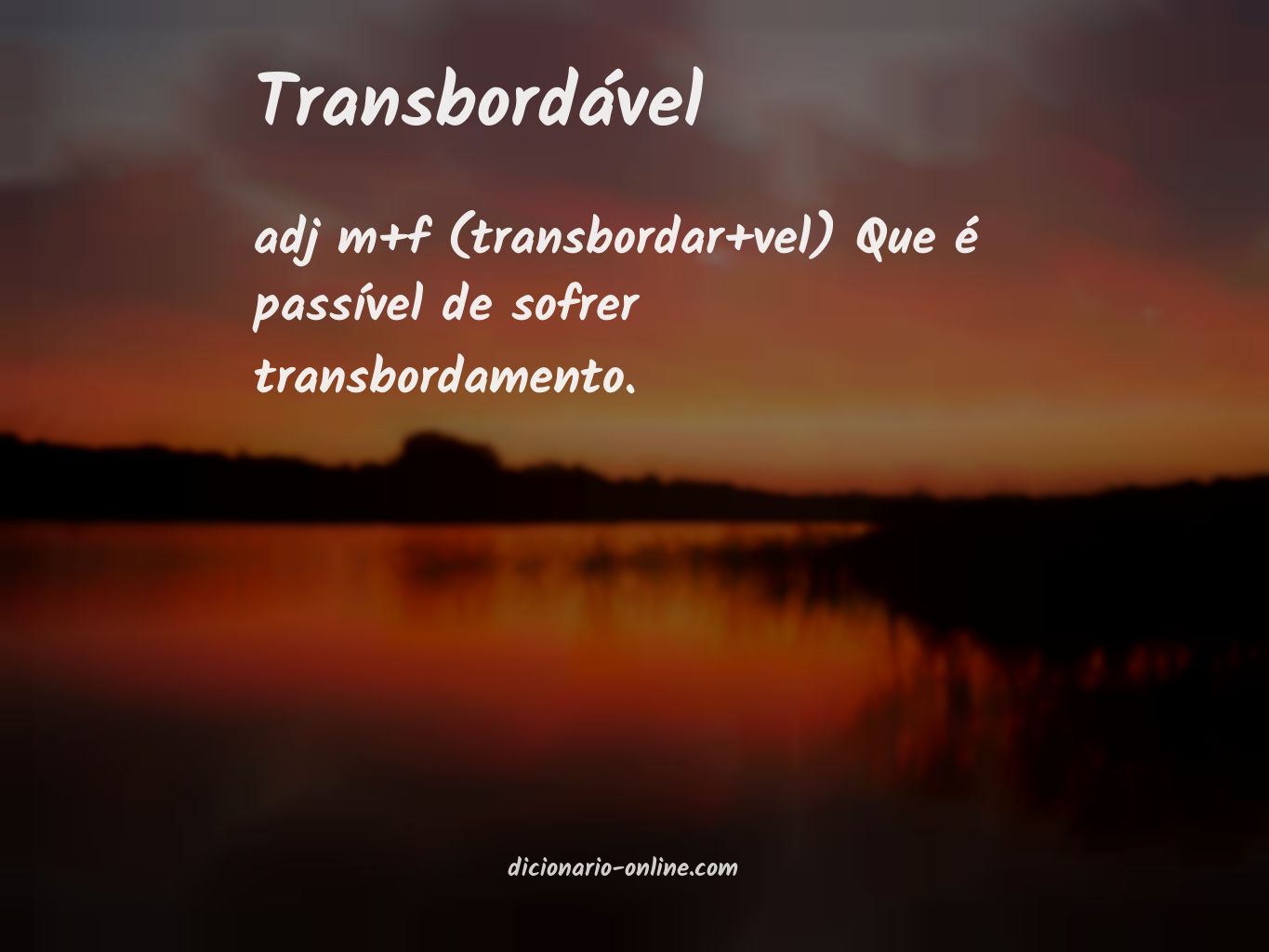 Significado de transbordável