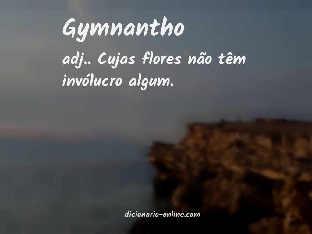 Significado de gymnantho