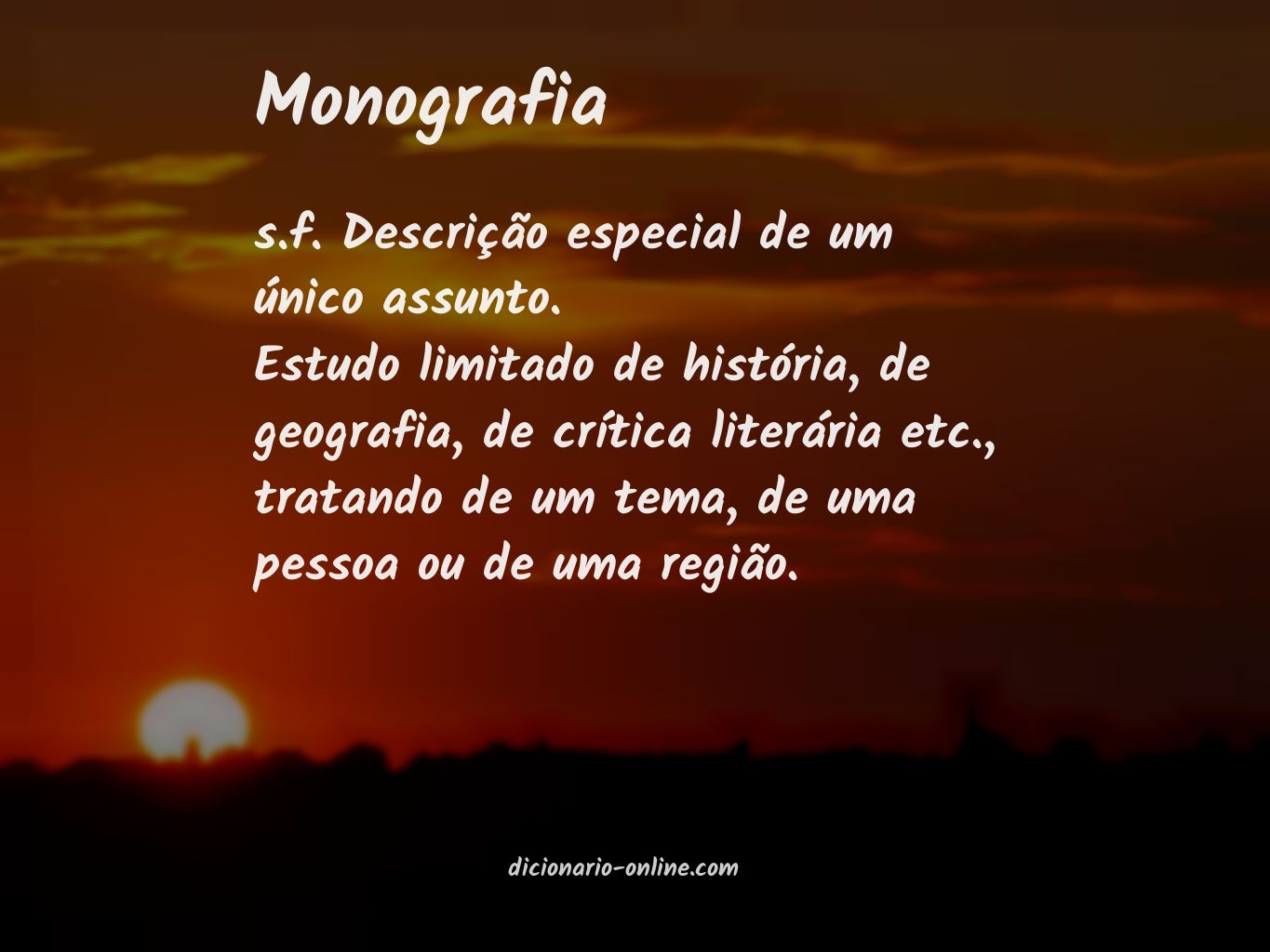 Significado de monografia