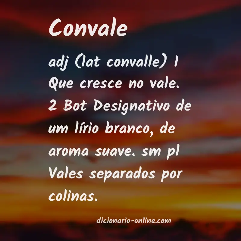 Significado de convale