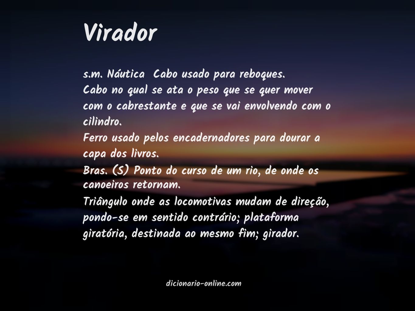 Significado de virador