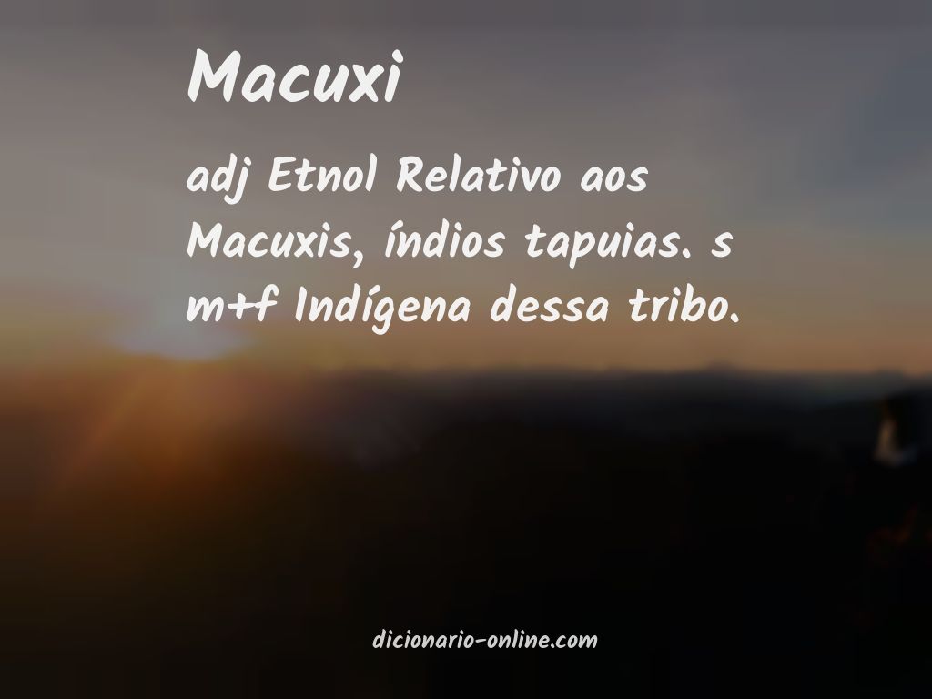 Significado de macuxi