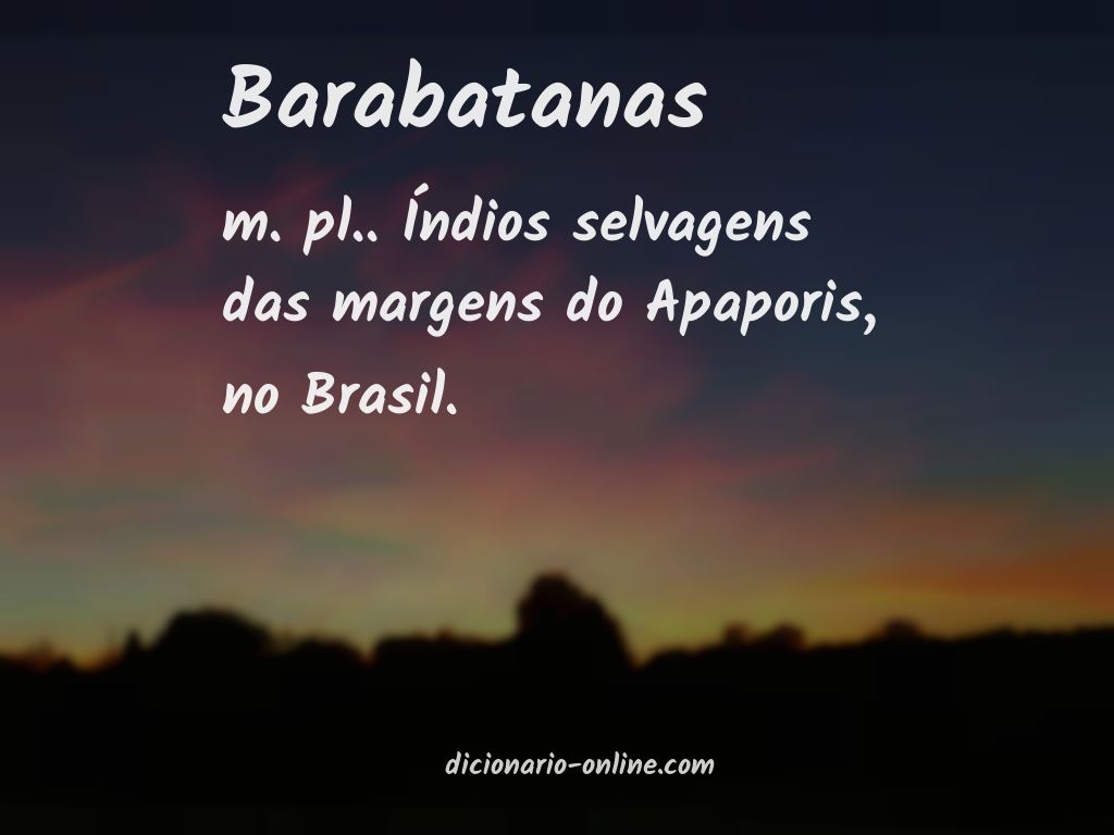 Significado de barabatanas