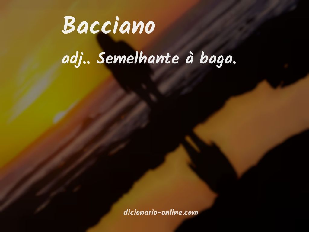 Significado de bacciano