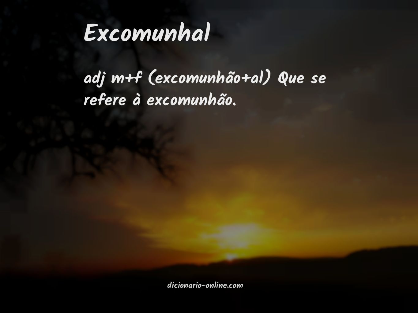 Significado de excomunhal