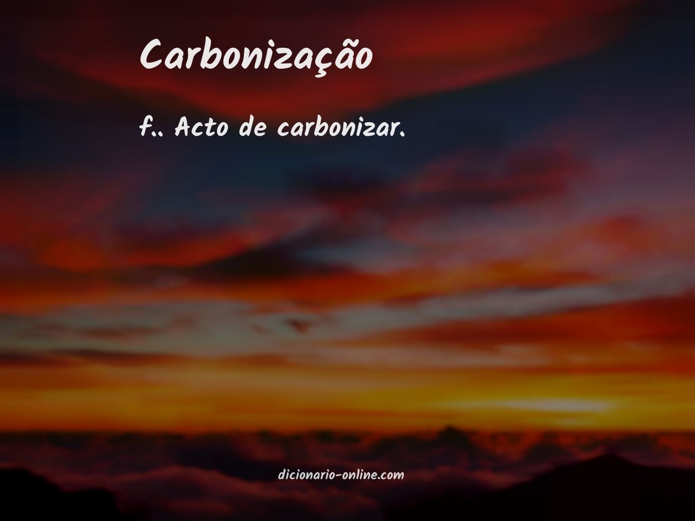 Significado de carbonização