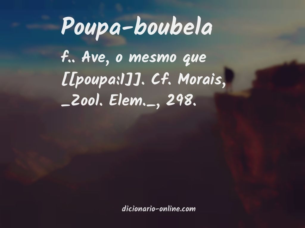 Significado de poupa-boubela