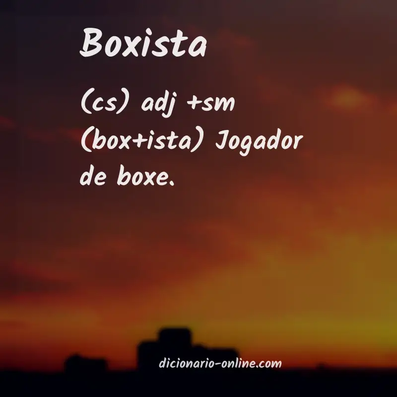 Significado de boxista