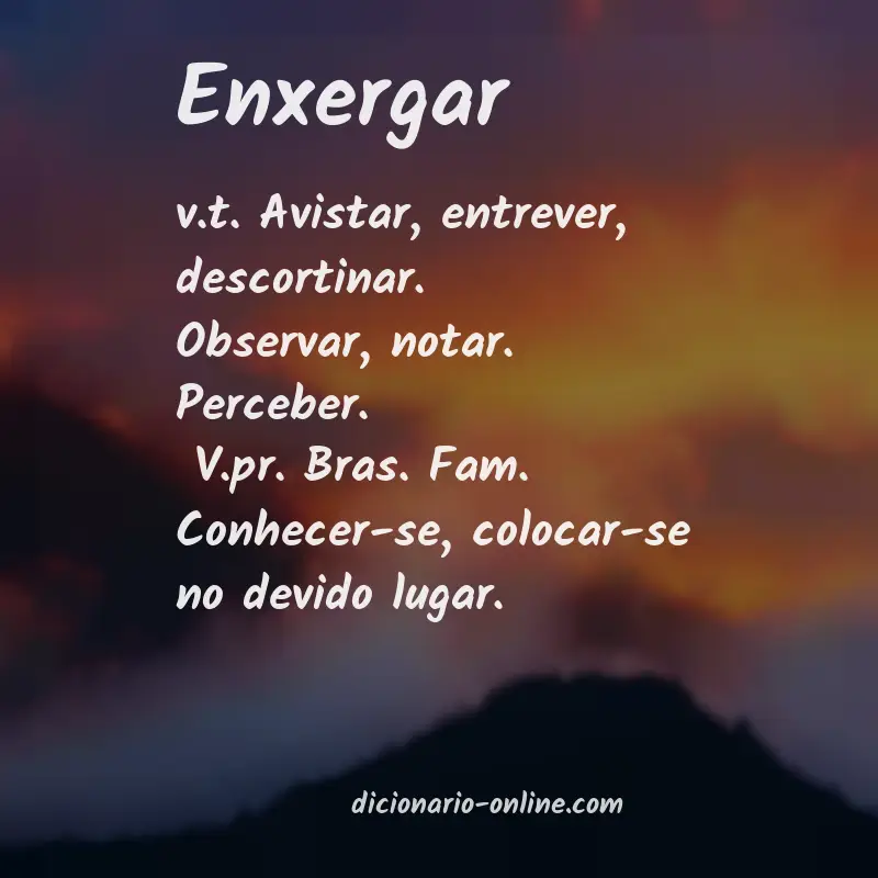 Significado de enxergar