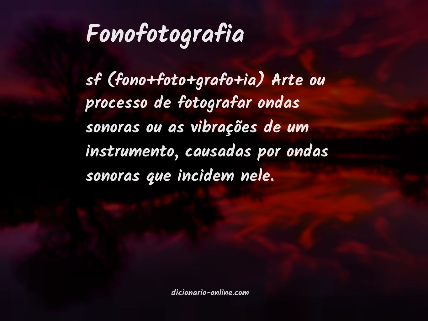 Significado de fonofotografia