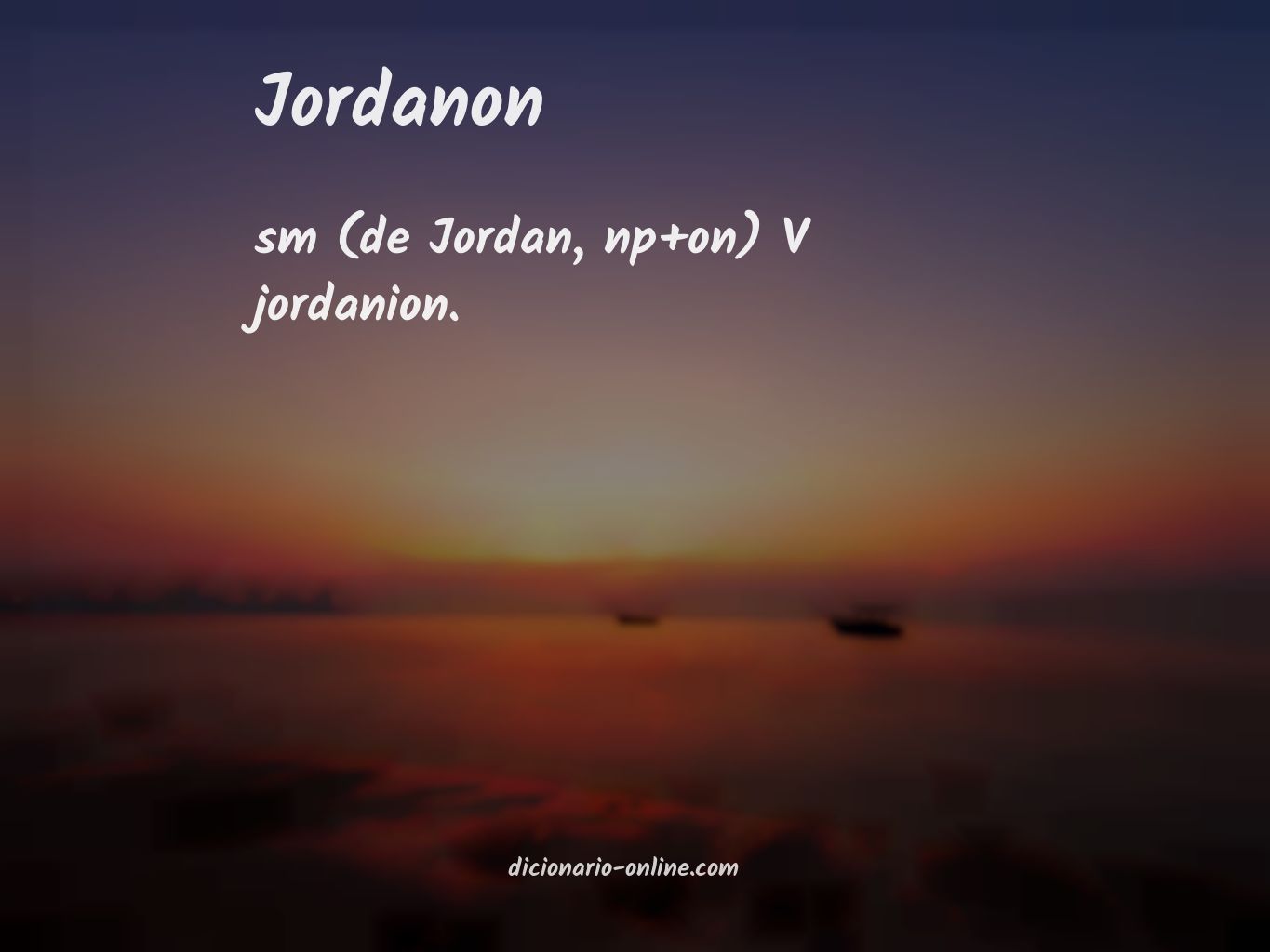 Significado de jordanon