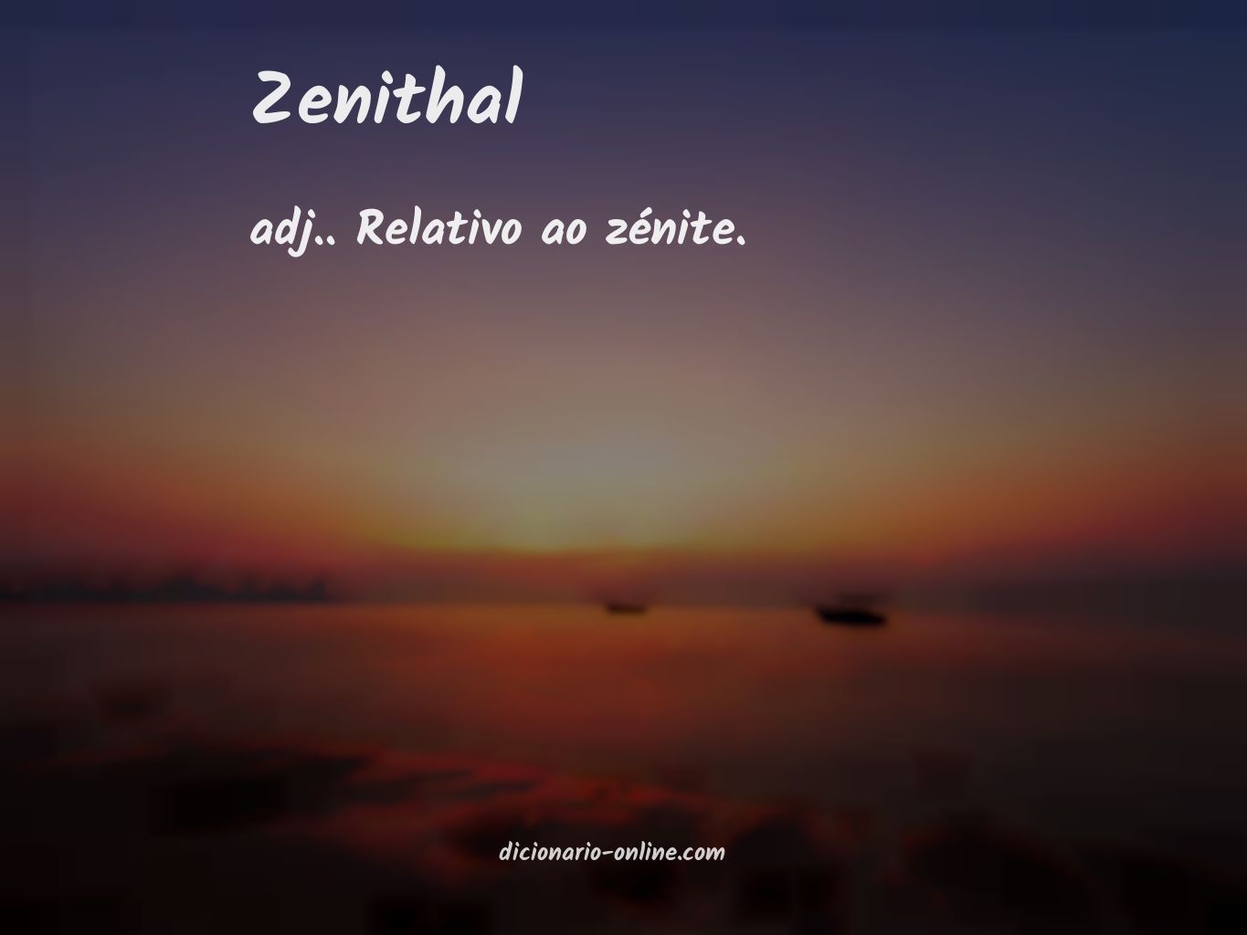 Significado de zenithal