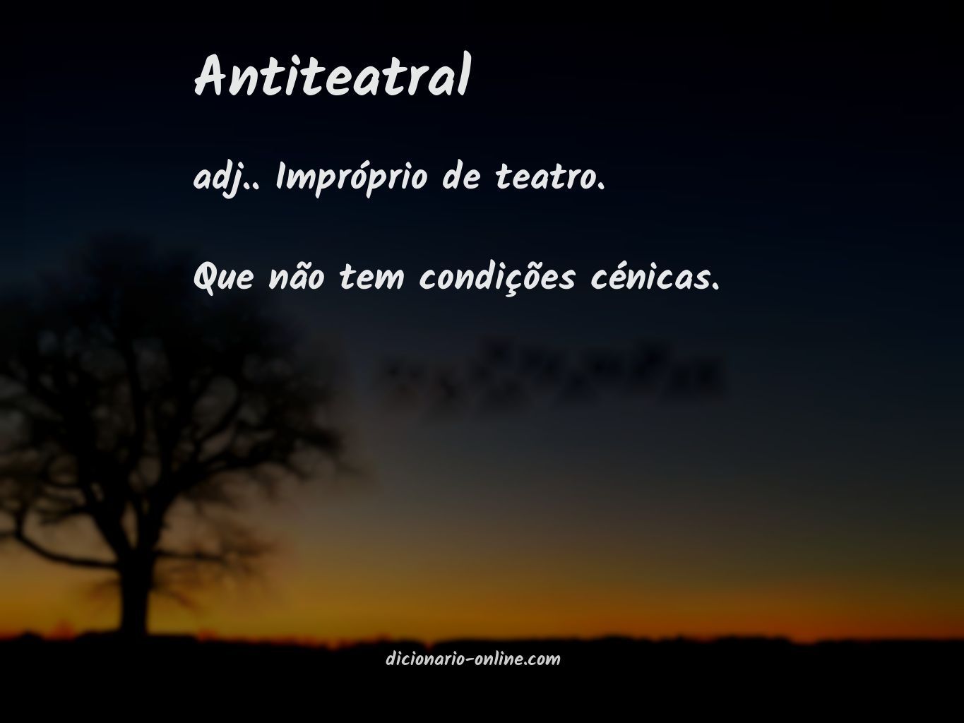 Significado de antiteatral