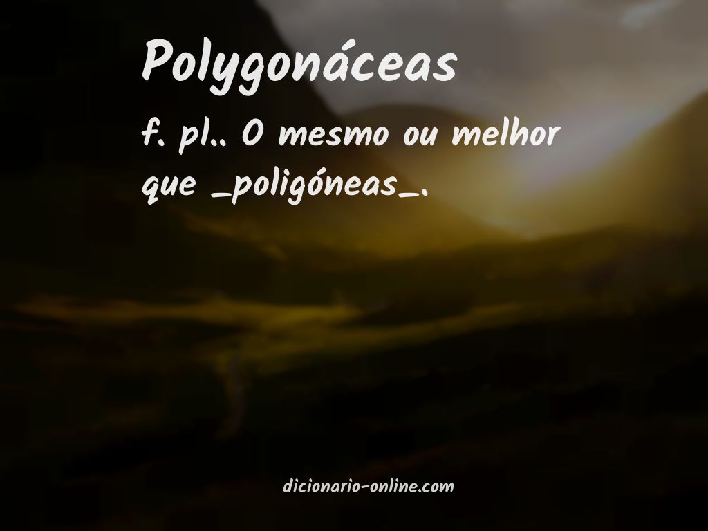 Significado de polygonáceas