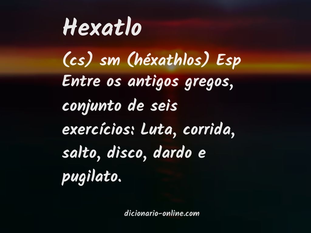 Significado de hexatlo