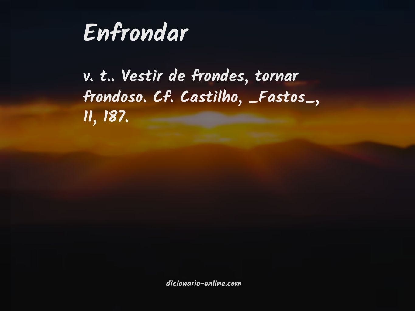 Significado de enfrondar