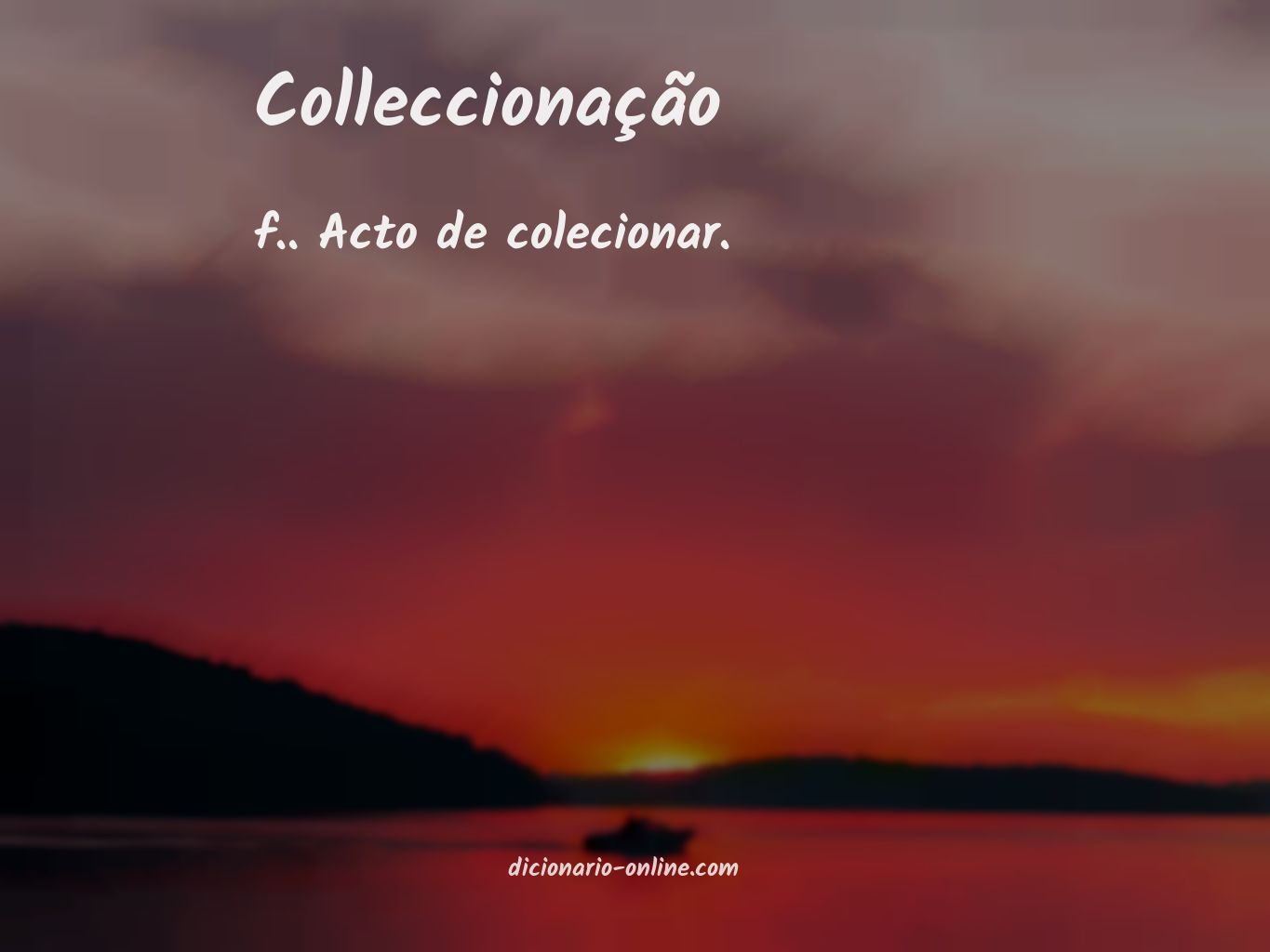 Significado de colleccionação