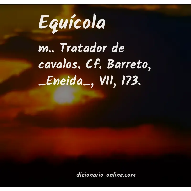 Significado de equícola