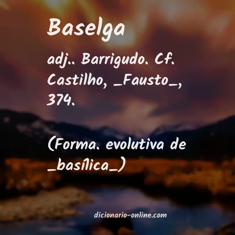 Significado de baselga