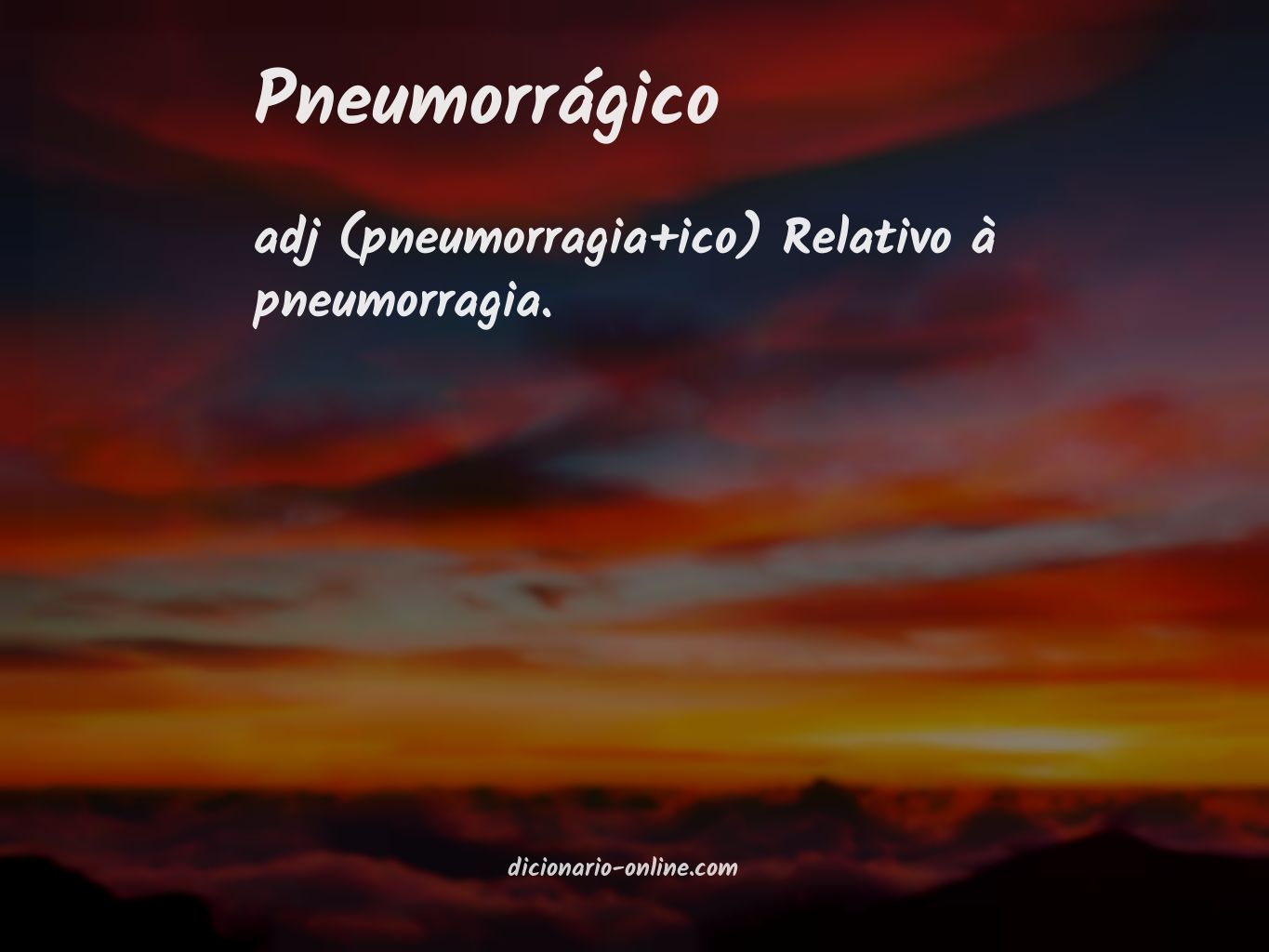 Significado de pneumorrágico