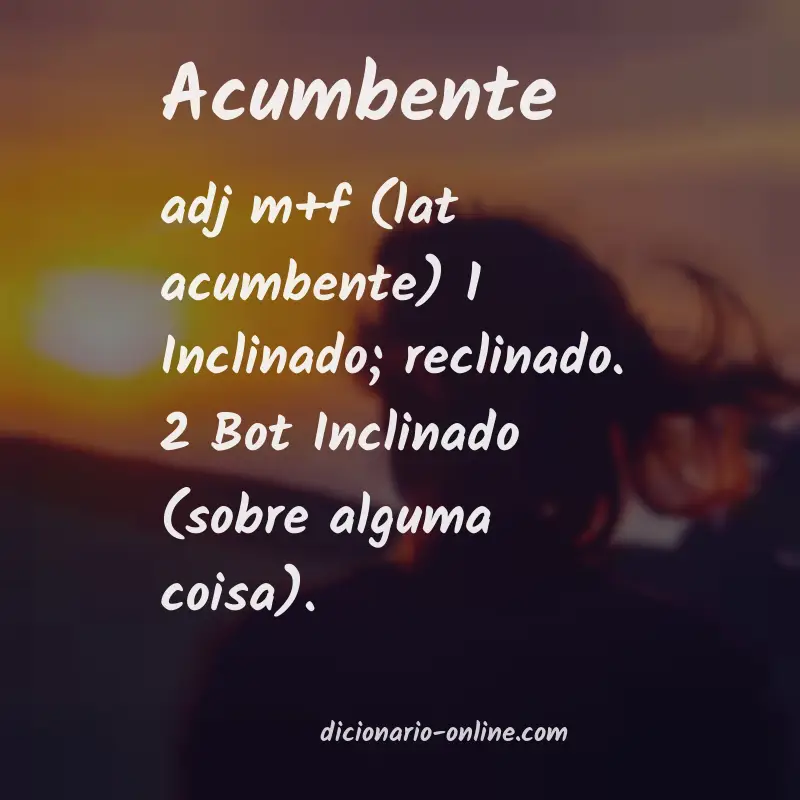 Significado de acumbente