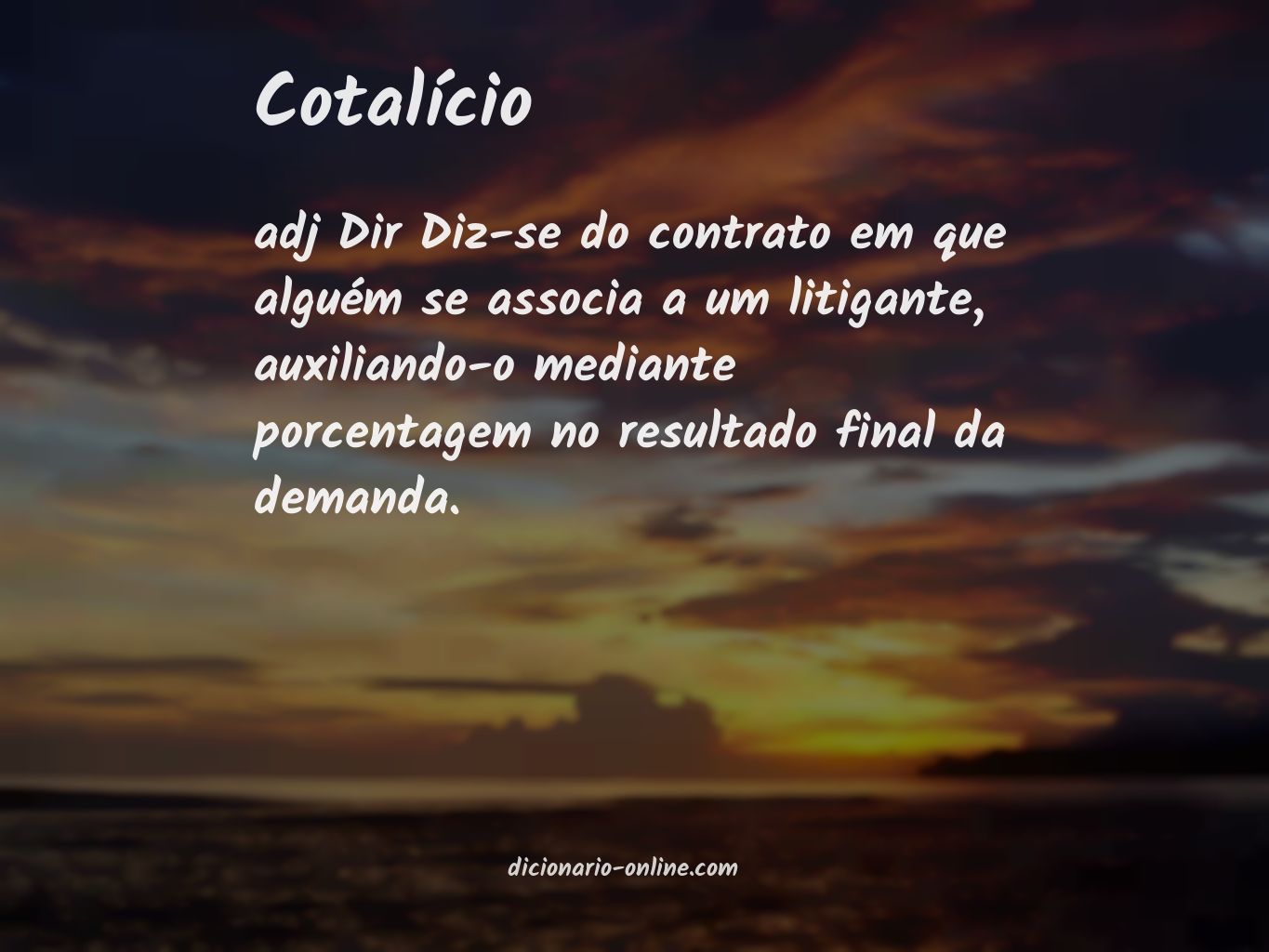 Significado de cotalício