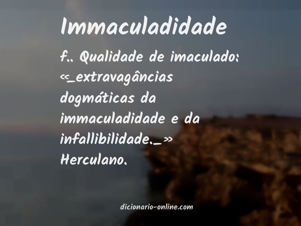 Significado de immaculadidade