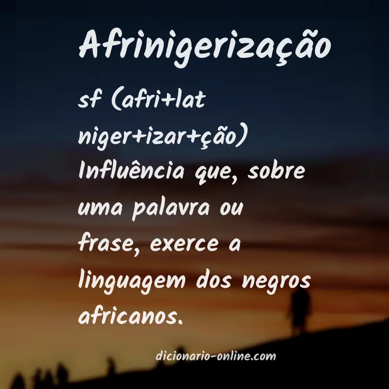 Significado de afrinigerização
