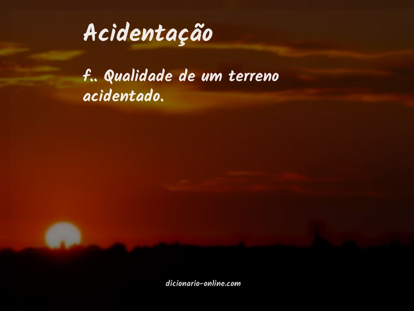 Significado de acidentação