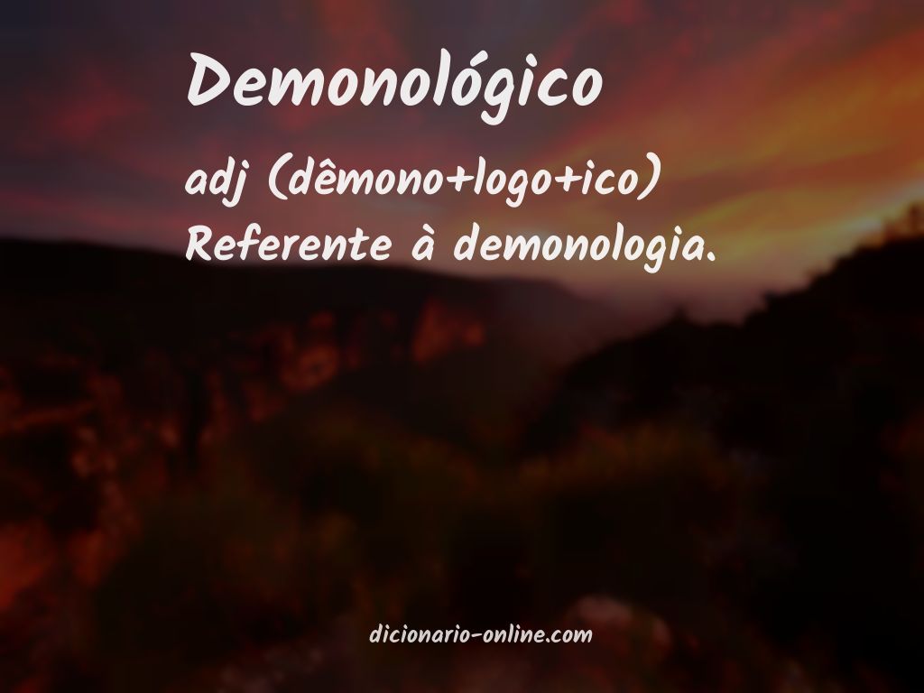 Significado de demonológico