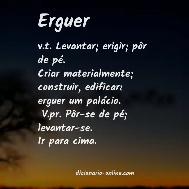 Significado de erguer