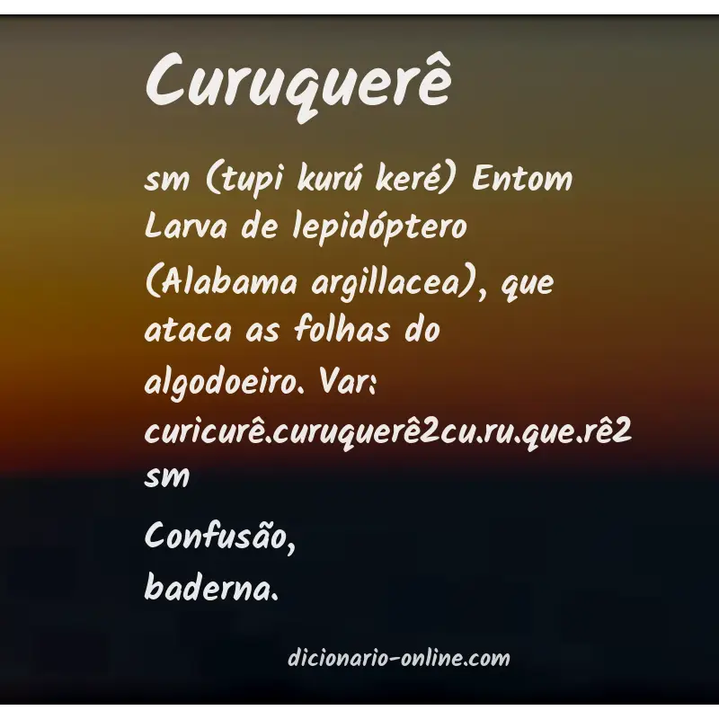 Significado de curuquerê
