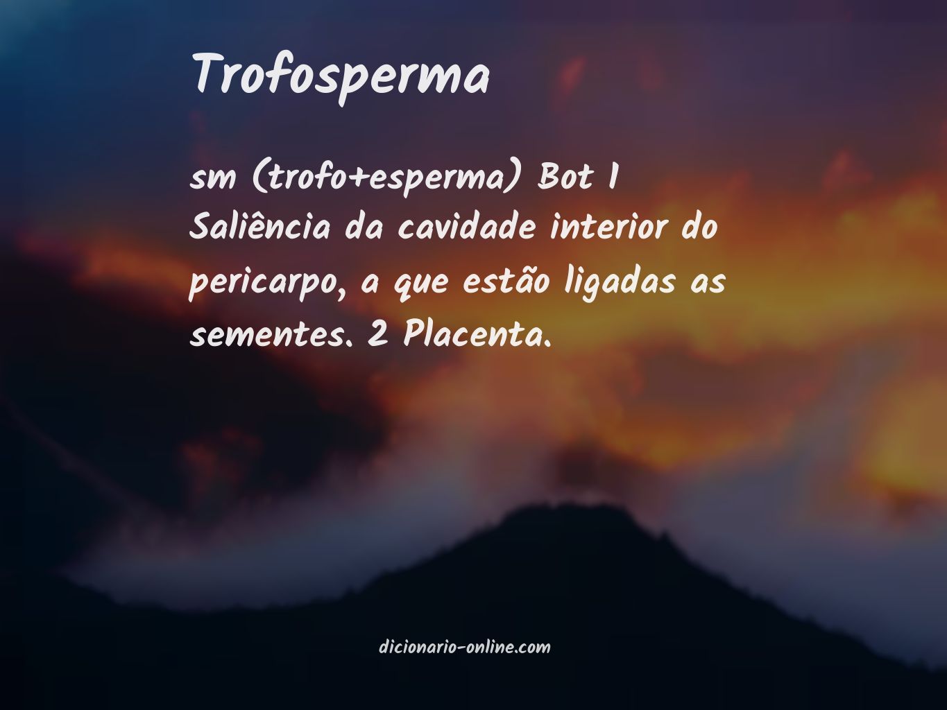 Significado de trofosperma