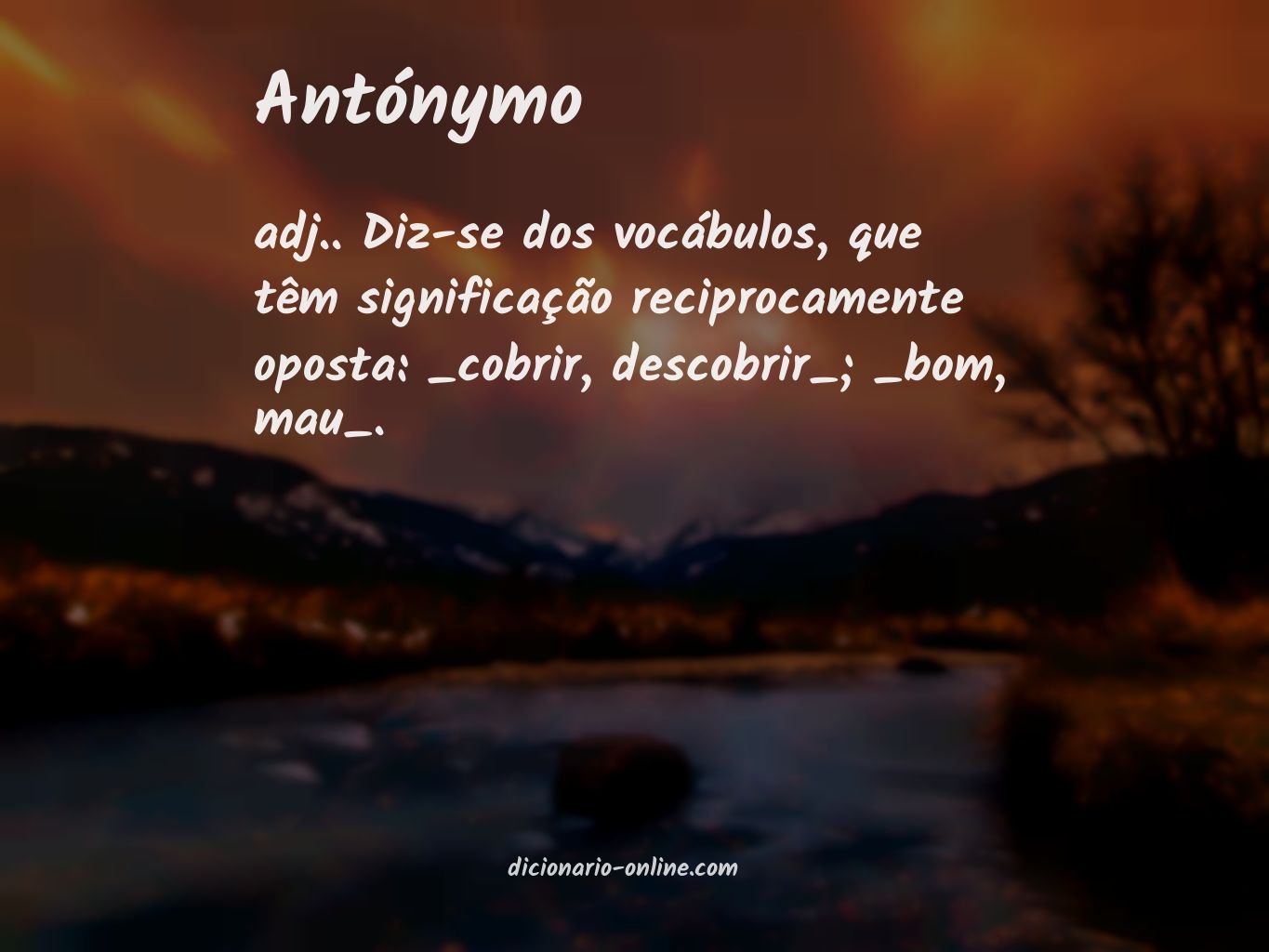 Significado de antónymo