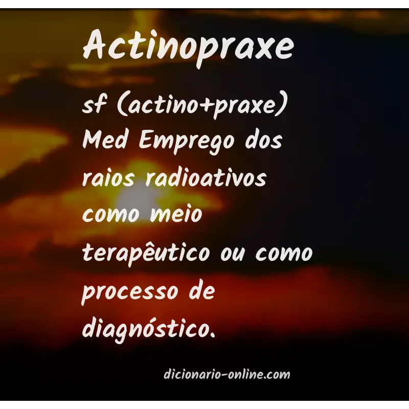 Significado de actinopraxe