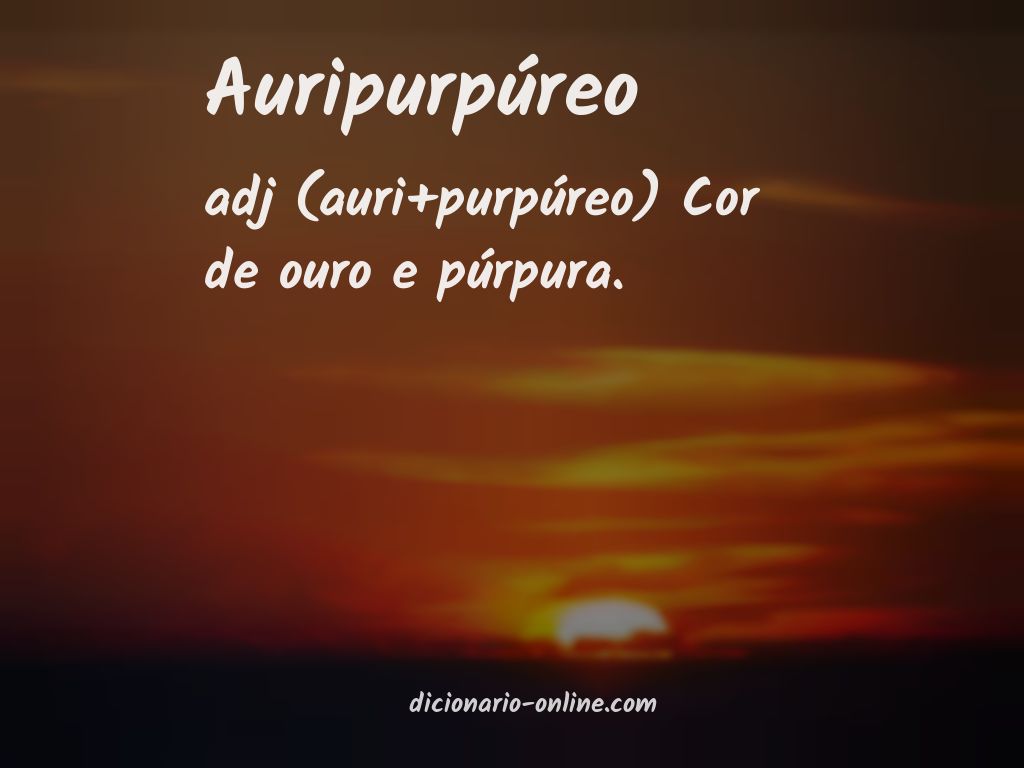 Significado de auripurpúreo