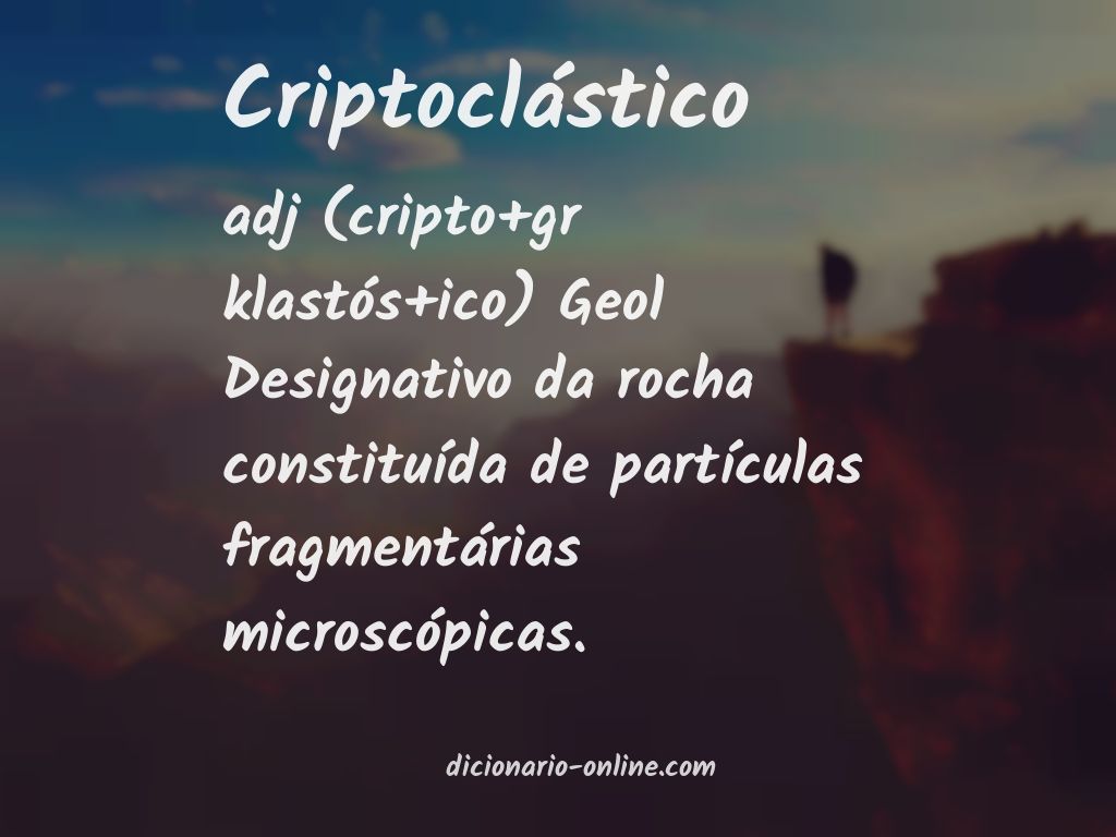 Significado de criptoclástico