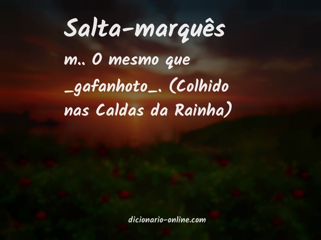 Significado de salta-marquês