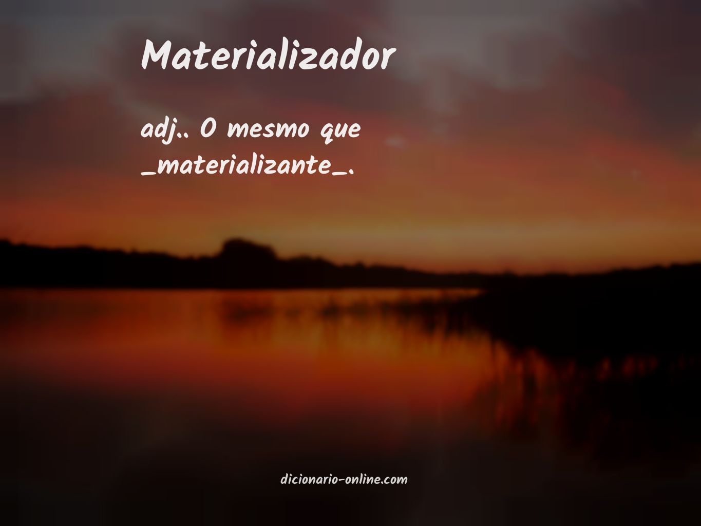 Significado de materializador