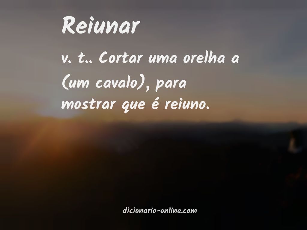 Significado de reiunar