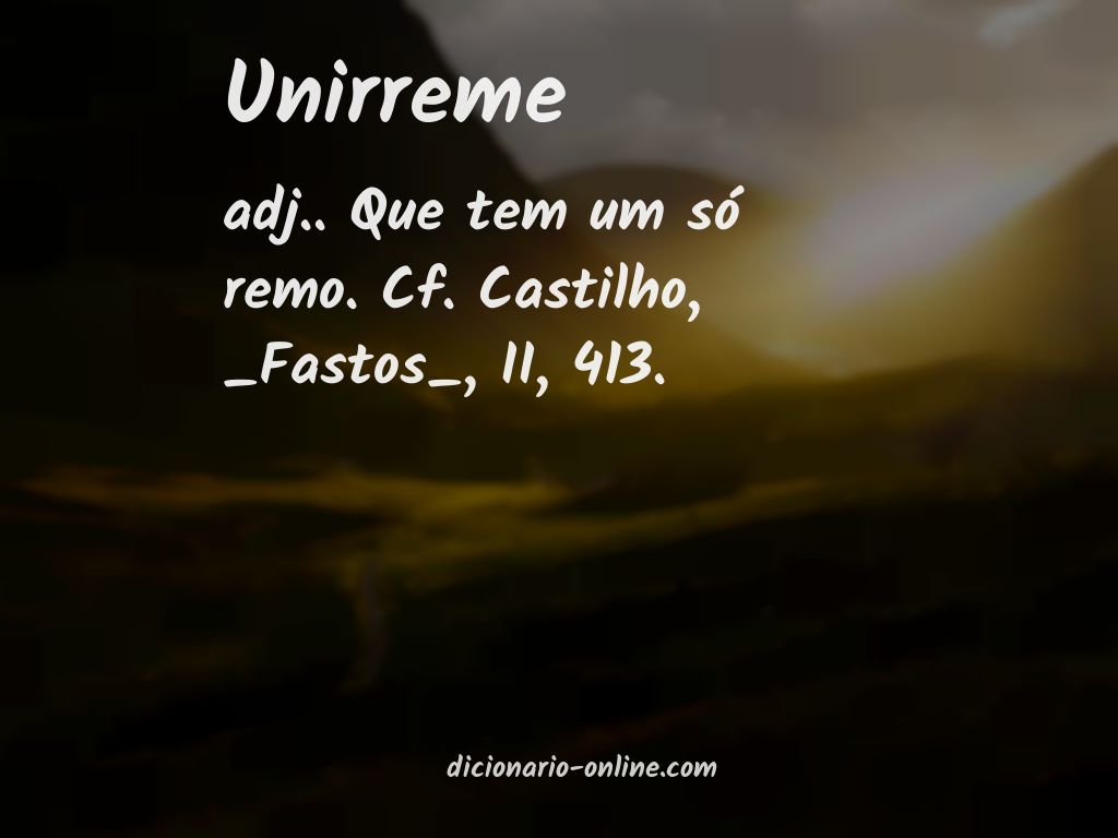 Significado de unirreme