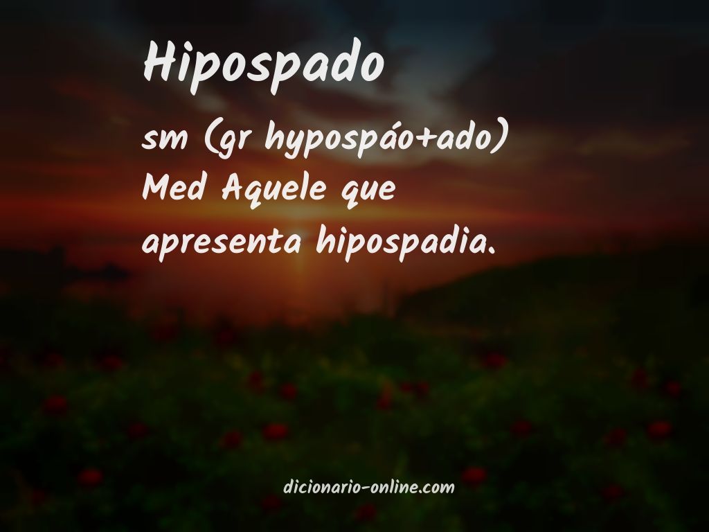 Significado de hipospado